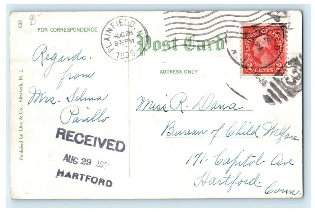 1938 Altar In St. Joseph's Church At Easter Plainfield New Jersey NJ Postcard