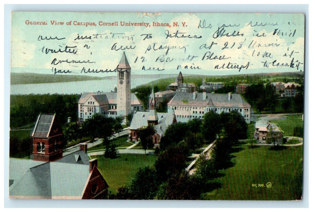 1912 General View Of Campus Cornell University Ithaca New York NY Postcard