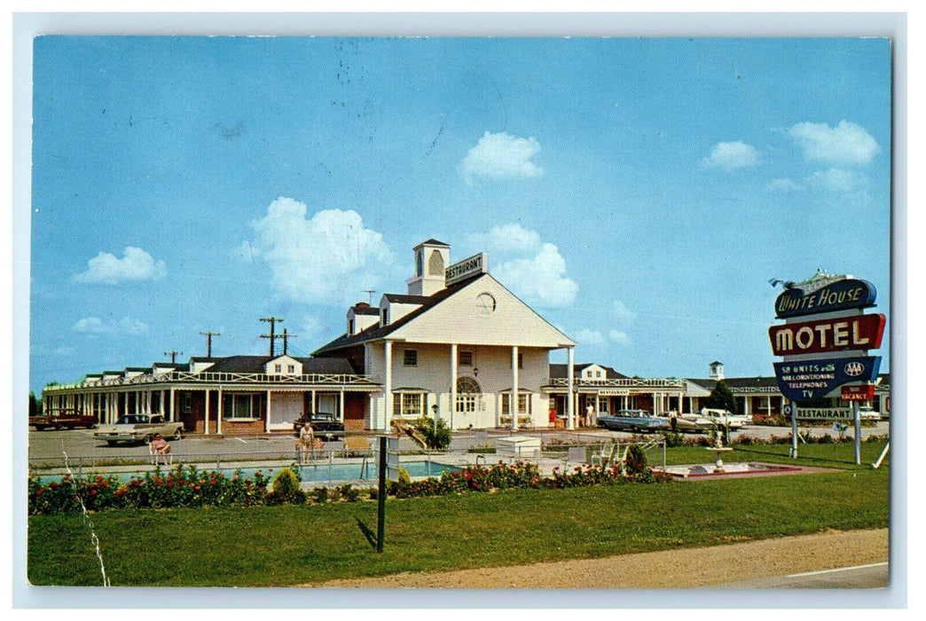 1963 White House Motel, Restaurant Advertising Captiva Florida FL Postcard