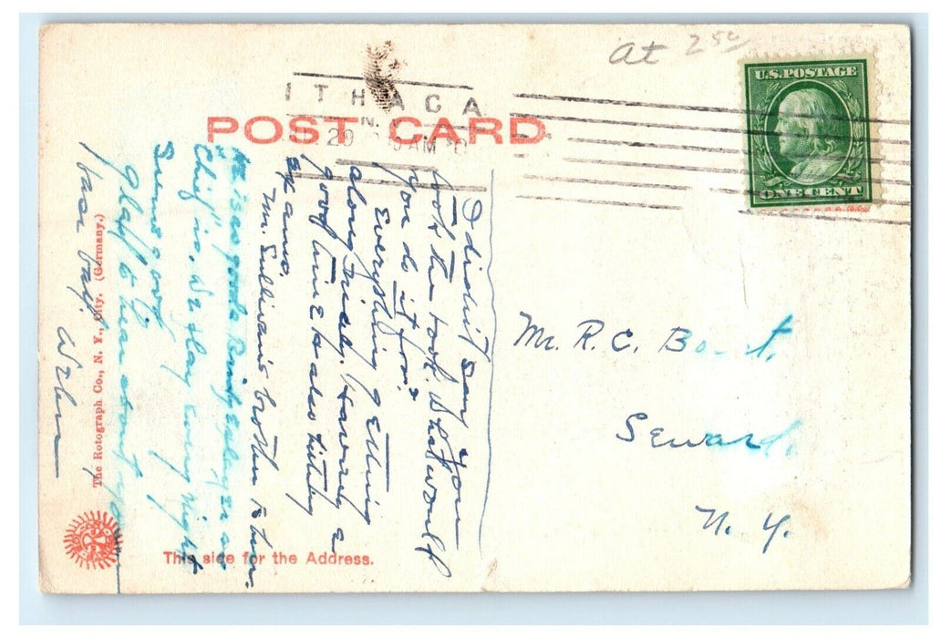 c1910's PSI Upsilon Fraternity Lodge Ithaca New York NY Antique Postcard