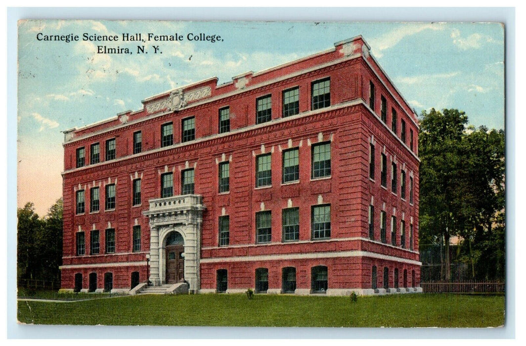 c1910's Carnegie Science Hall Female College Elmira New York NY Antique Postcard