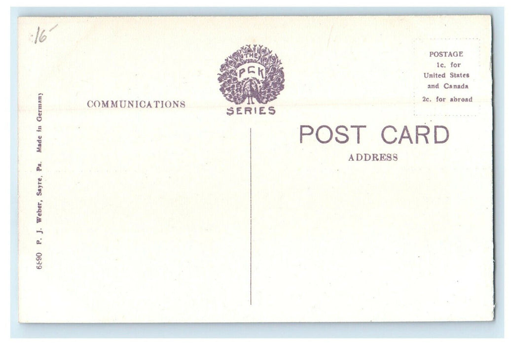 c1910 Lehigh Valley Railway Train Station Sayre Pennsylvania PA Antique Postcard
