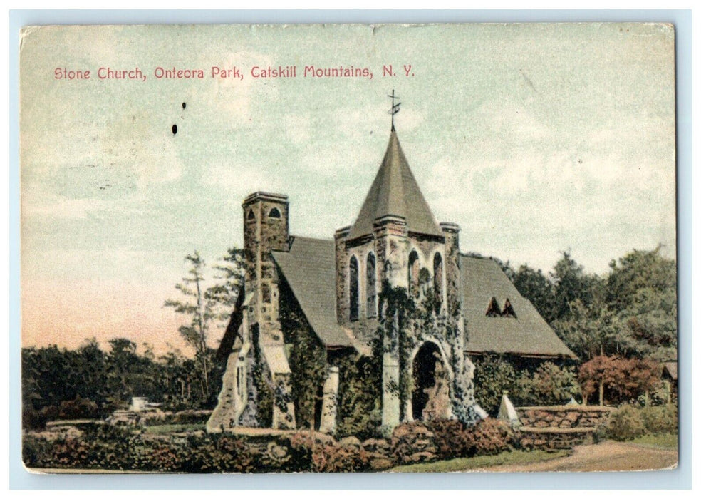 1909 Stone Church Onteora Park Catskill Mountains New York NY Antique Postcard