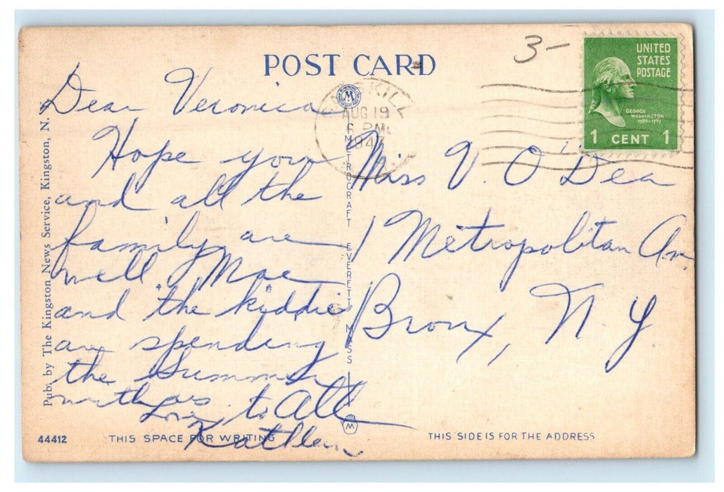 1947 Sacred Heart R.C Church Cairo Catskill Mountains New York NY  Postcard