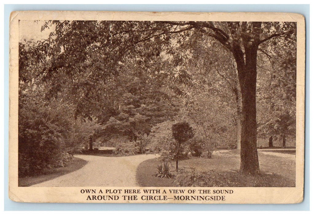 1914 Around The Circle Real Estate Advertising New Haven CT Postcard