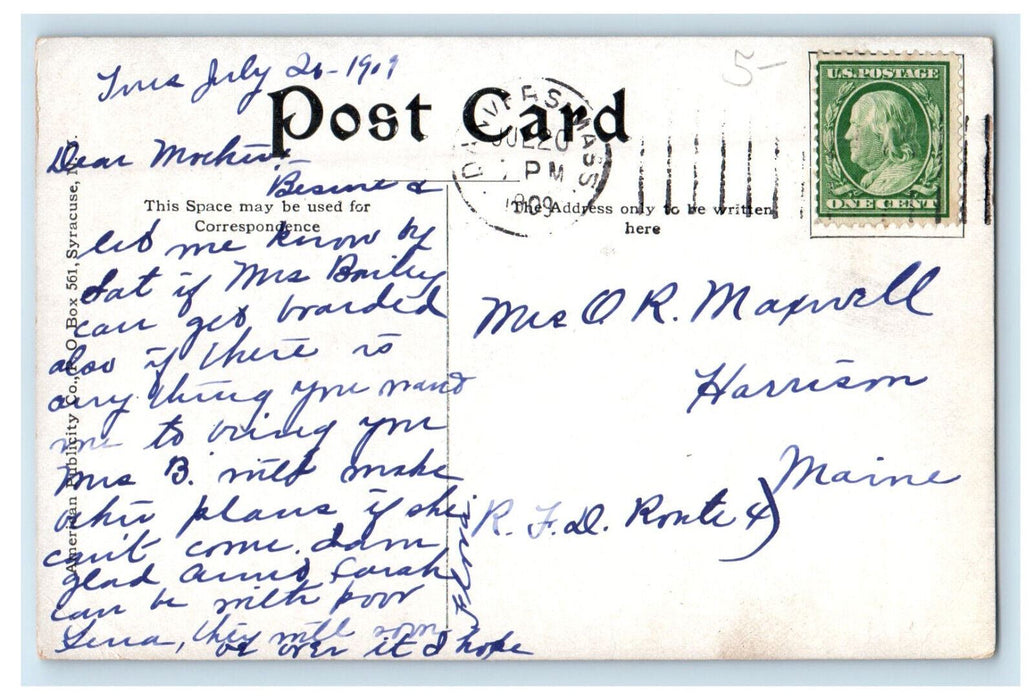 1909 President Taft's Summer "White House" Beverly Massachusetts MA Postcard