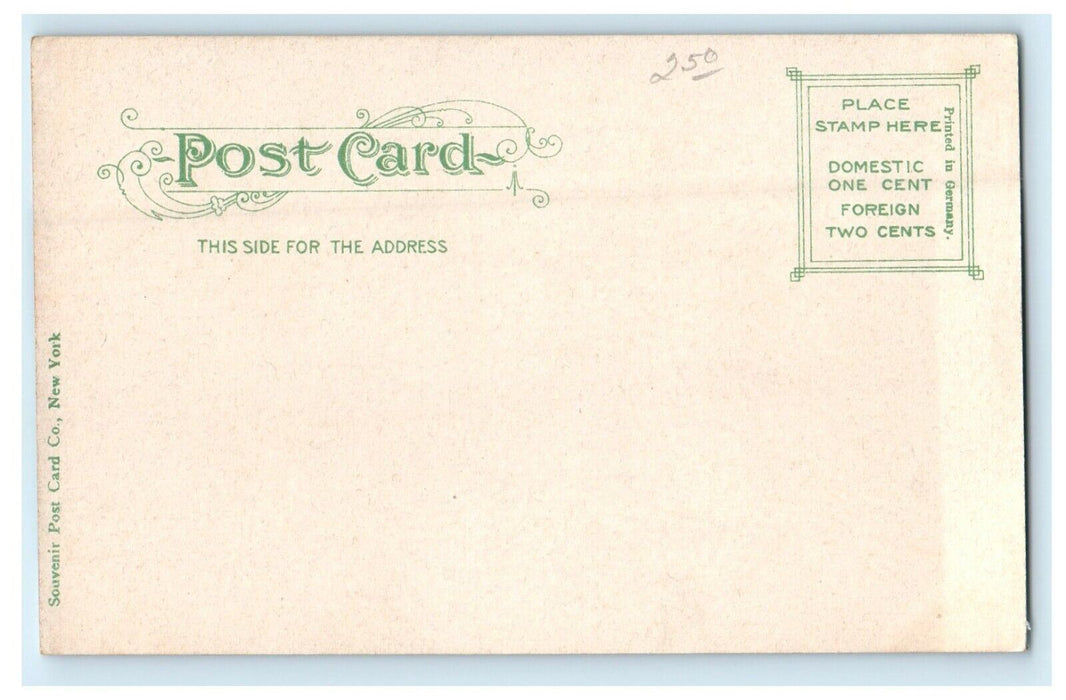 c1905 Hudson River Steamboat Landing Congress St. Bridge Troy NY Postcard