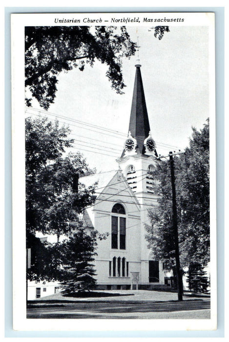 c1910s Unitarian Church, Northfield Massachusetts MA Unposted Postcard