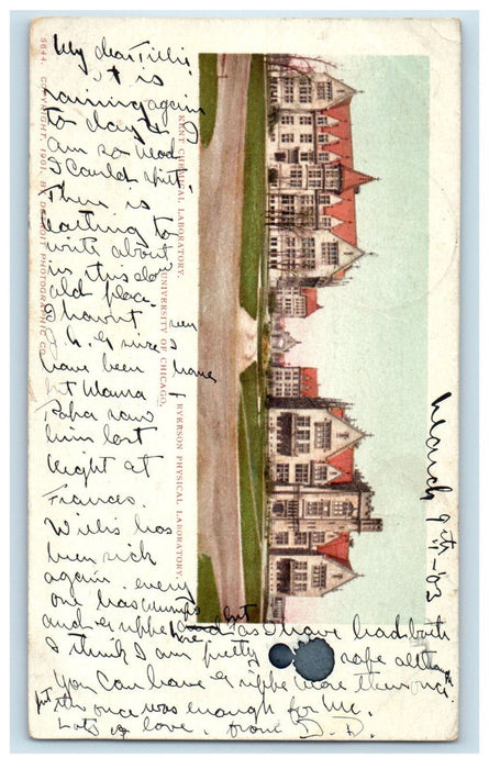 1903 Kent & Ryerson Lab University of Chicago IL NY & Salamanca RPO PMC Postcard