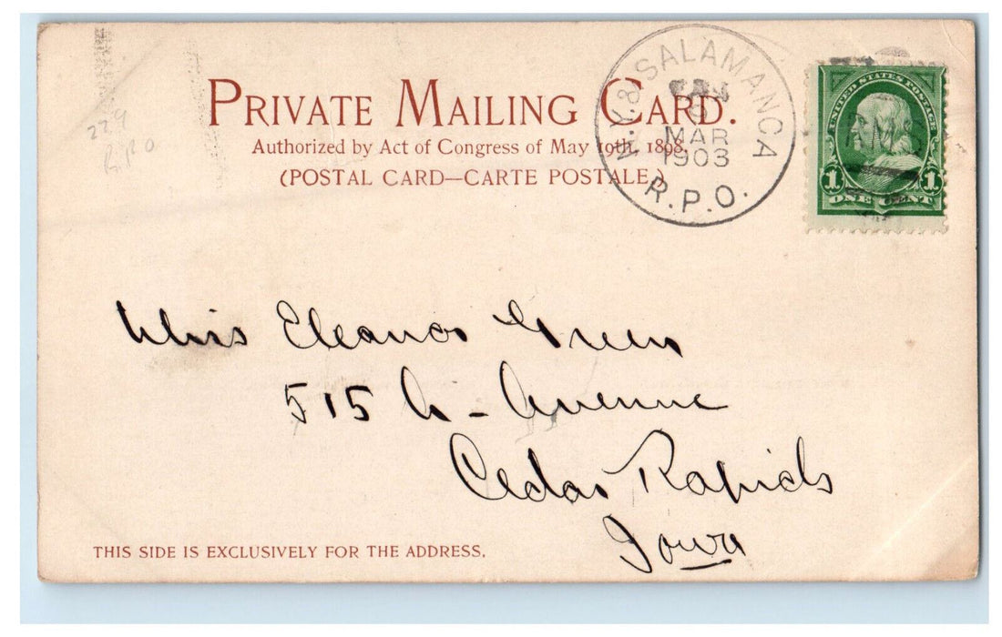 1903 Kent & Ryerson Lab University of Chicago IL NY & Salamanca RPO PMC Postcard