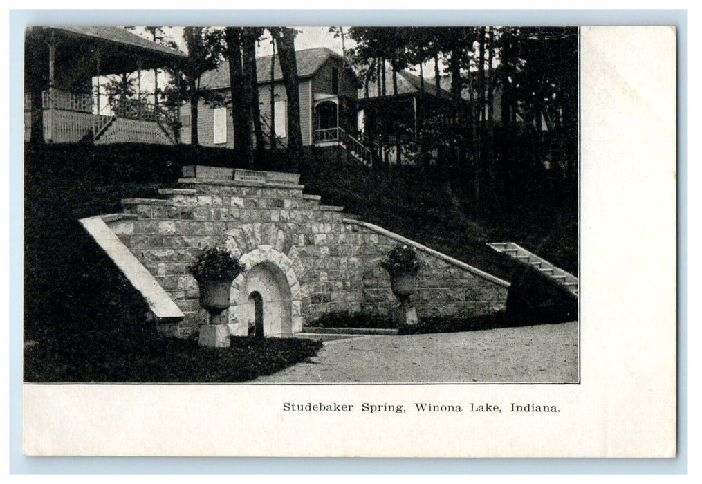 c1900s Studebaker Spring Winona Lake Indiana IN Antique PMC Postcard