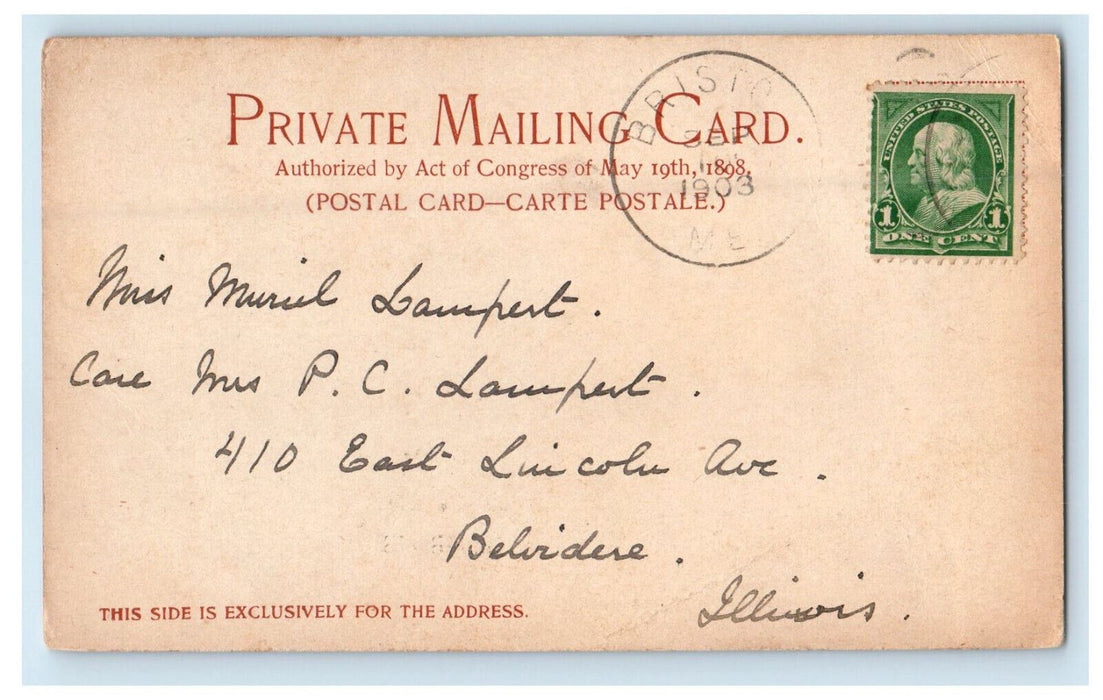 1903 The Ovens Bar Harbor Mt. Desert Island Maine ME Bristol ME PMC Postcard