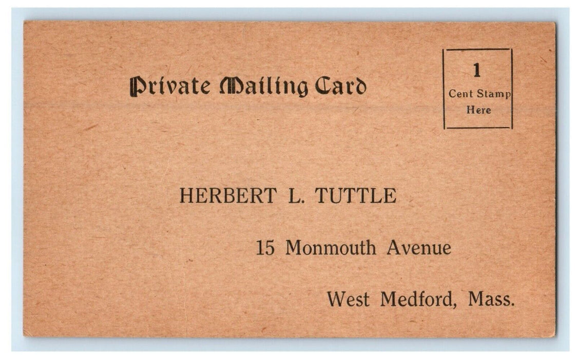 Soley Lodge A.F.A.M. Reservation Tickets Advertising West Medford MA Postcard
