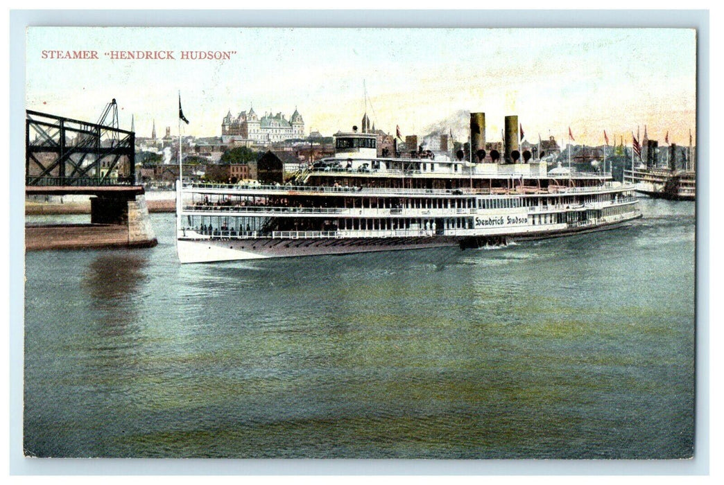 c1910's Steamer Ship Hendrick Hudson New York NY Antique Postcard