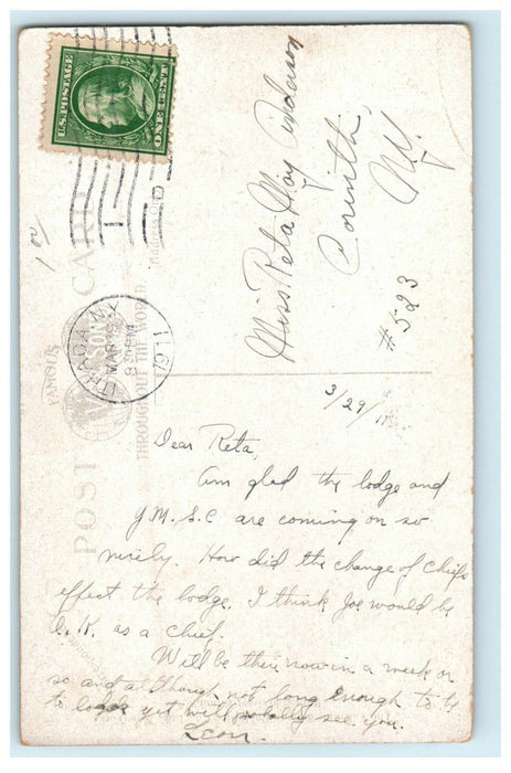 1911 First Methodist Episcopal Church Ithaca New York NY Posted Postcard