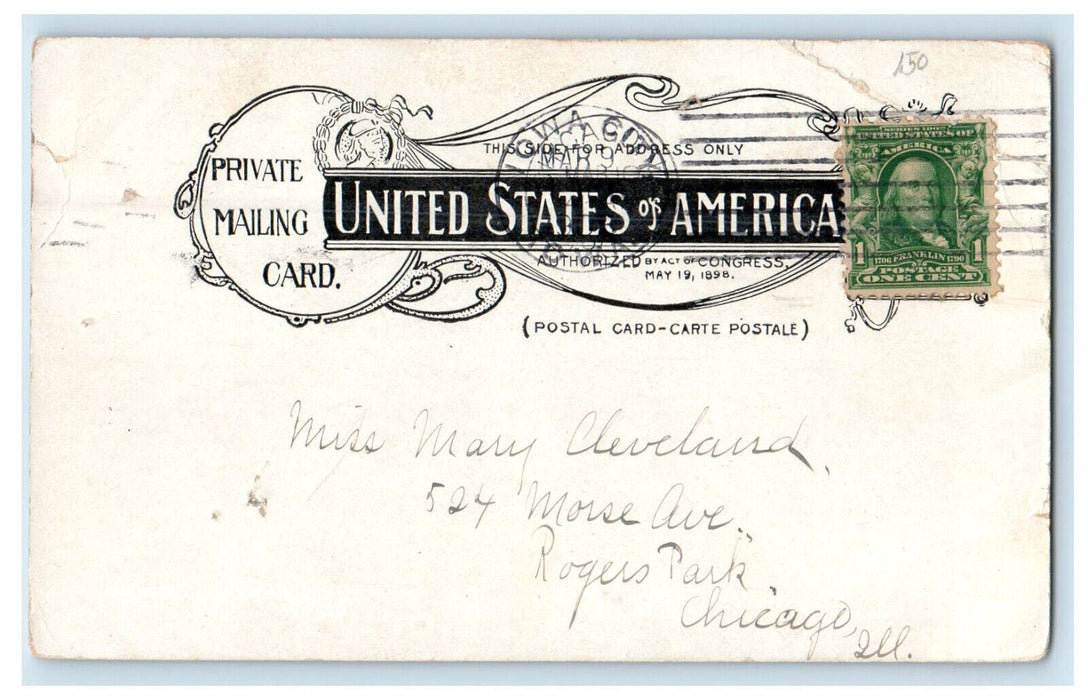 c1900s Old Capitol, Greetings from Iowa IA PMC Posted Antique Postcard