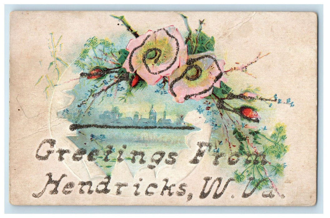 c1910 Greetings from Hendricks West Virginia WV Douglas Postcard Co. Postcard