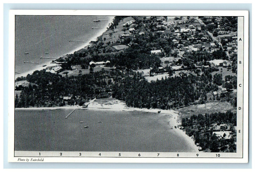 c1940s Key to Points of Interest at The Pines Cotuit Massachusetts MA Postcard