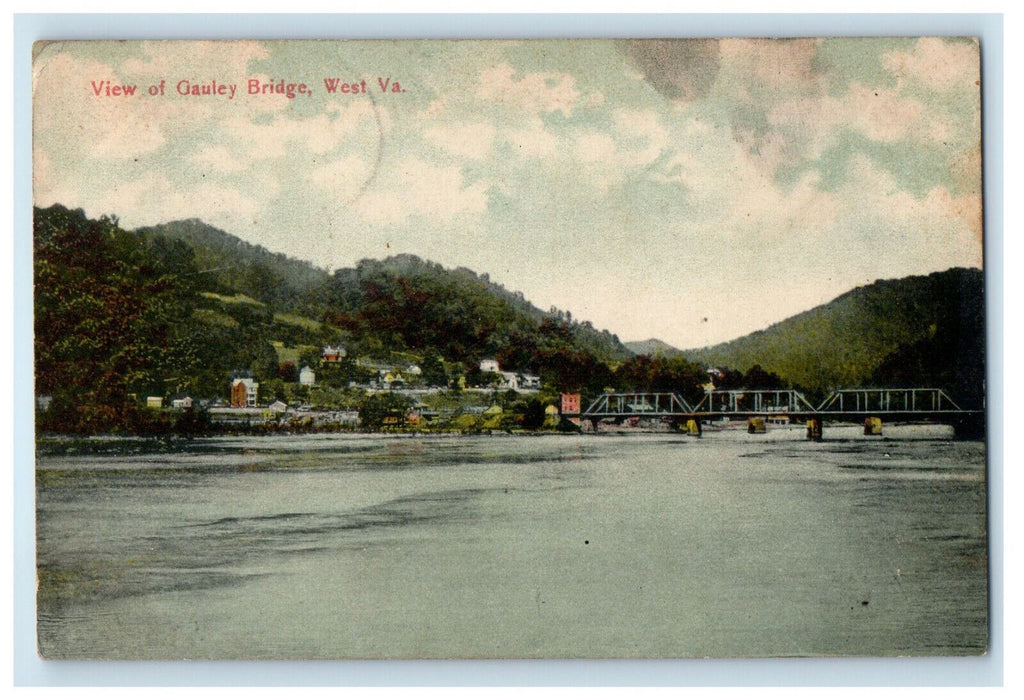 c1910s View of Gauley Bridge West Virginia WV Posted Antique Postcard