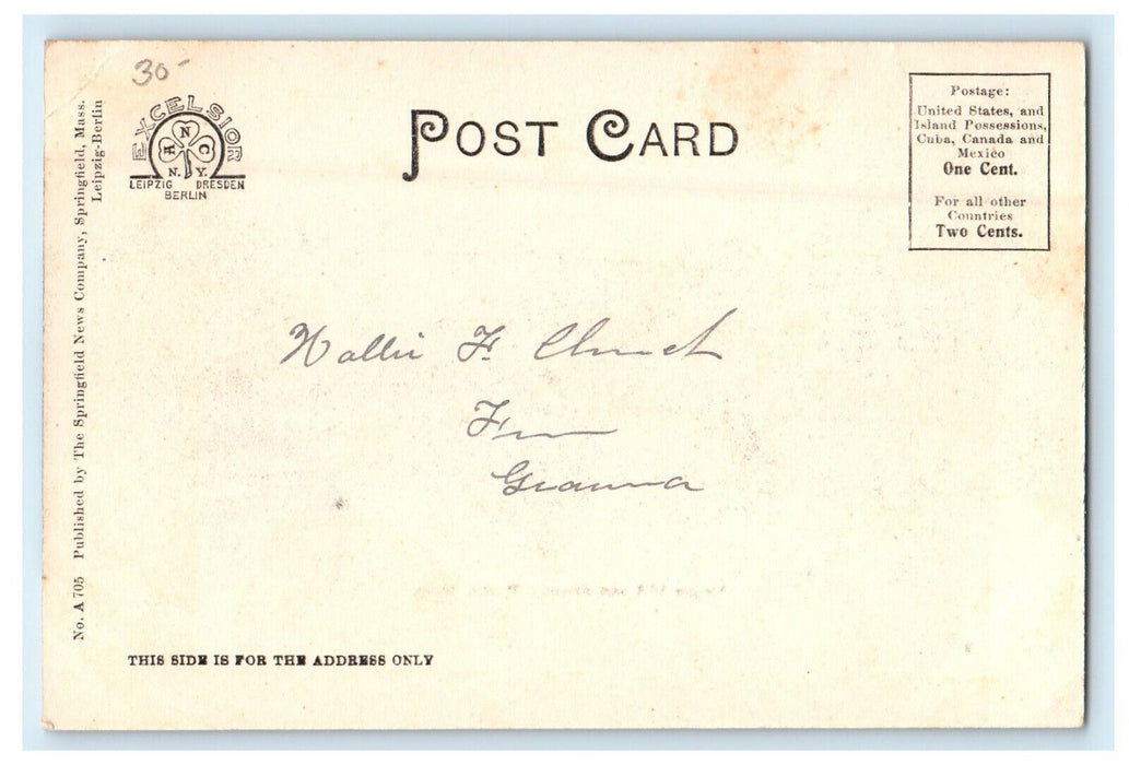 c1930s Hegan Street and Mills, Wales Massachusetts MA Antique Posted Postcard