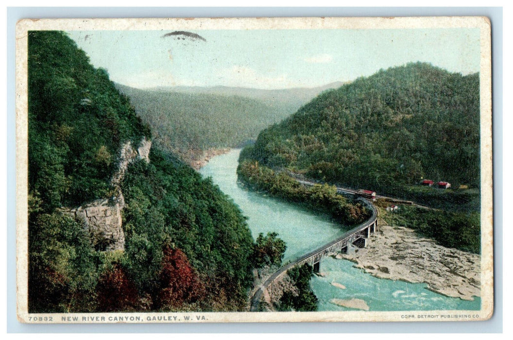 1919 New River Canton Gauley West Virginia WV Moorefield WV Phostint Postcard