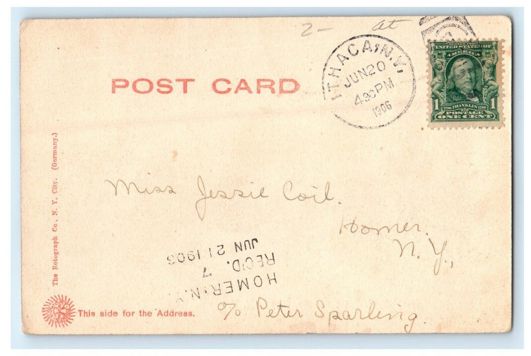 1906 Boardman Hall Cornell University Ithaca New York NY Rotograph Postcard