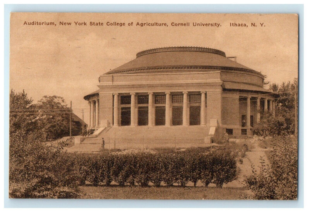 1919 Auditorium NY State College Agriculture Cornell University Ithaca Postcard