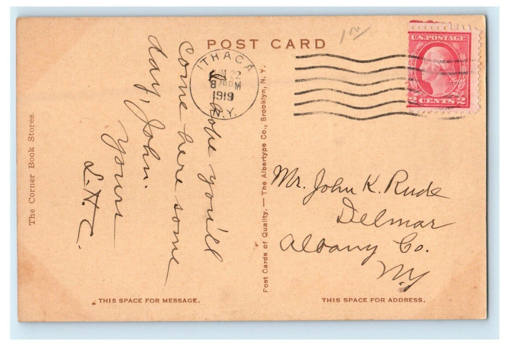 1919 Auditorium NY State College Agriculture Cornell University Ithaca Postcard