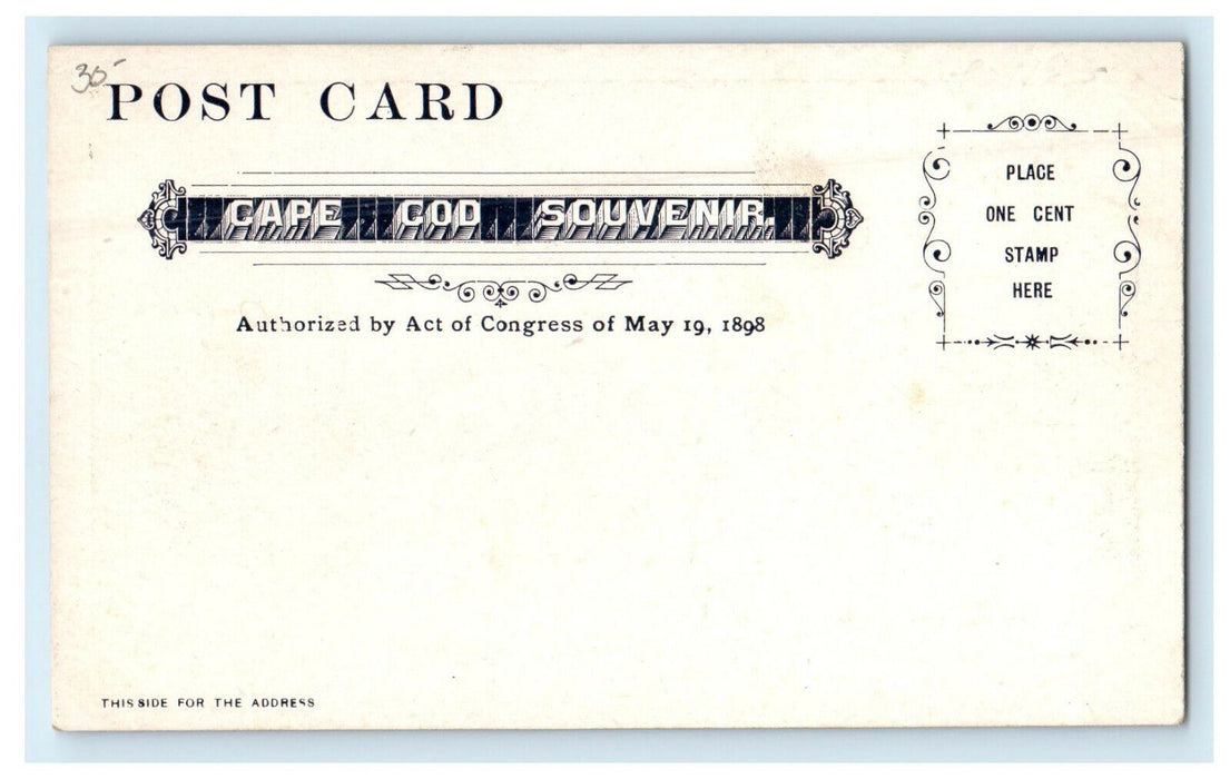 c1900s Horse Carriages, Depot Square, Hyannis Massachusetts MA Postcard