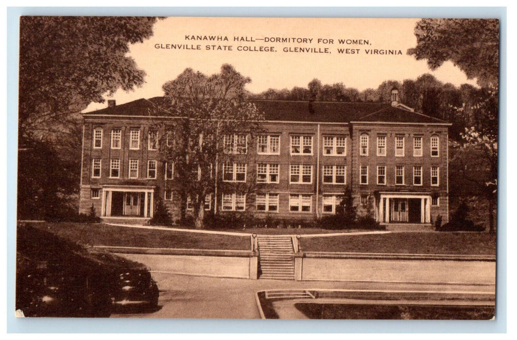 c1910 Kanawha Dormitory for Women Glenville State College Glenville WV Postcard