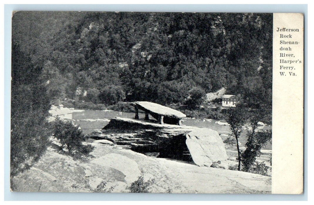 c1910's Jefferson Rock Shenandoah River Harper's Ferry WV Antique Postcard