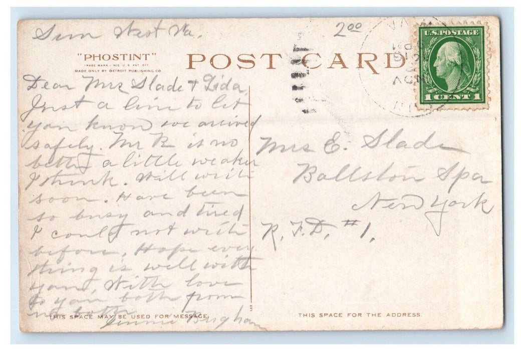 1910 View Of New River Canyon Hawk's Nest Harpers Ferry WV Phostint Postcard