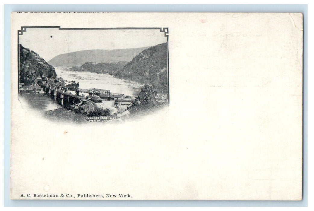 c1905 View Of Gap Railroad Harper's Ferry West Virginia WV Antique Postcard