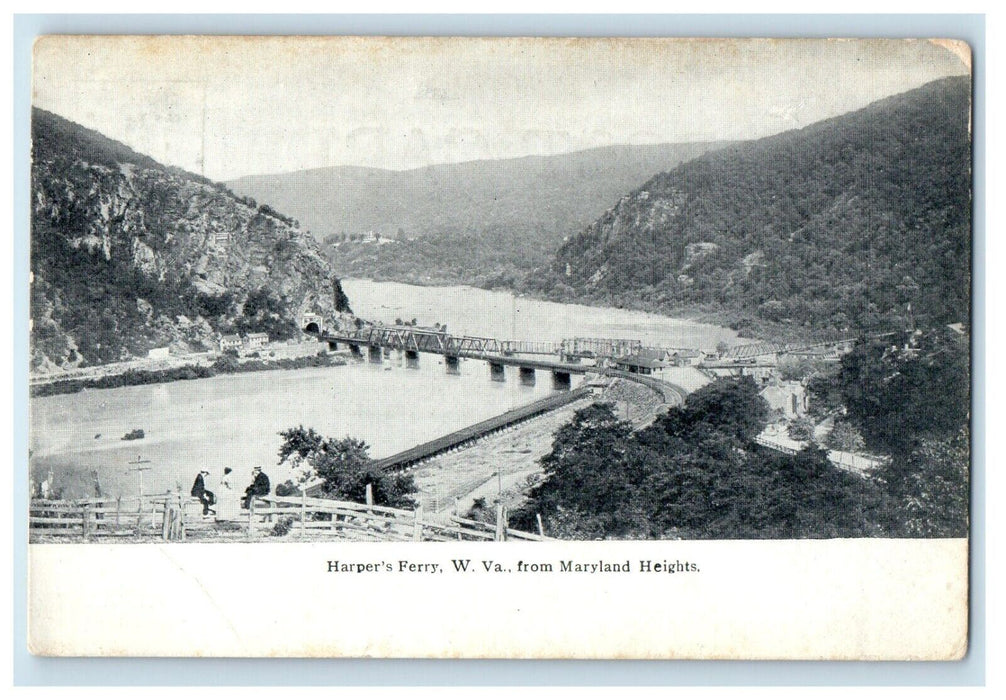 c1910's View From Maryland Height Harpers Ferry West Virginia WV Postcard