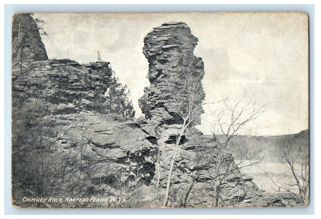 c1910's Chimney Rock Harpers Ferry West Virginia WV Unposted Antique Postcard