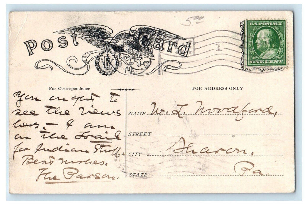 1910 Greetings From Harpers Ferry WV,  Looking Across Potomac River Postcard