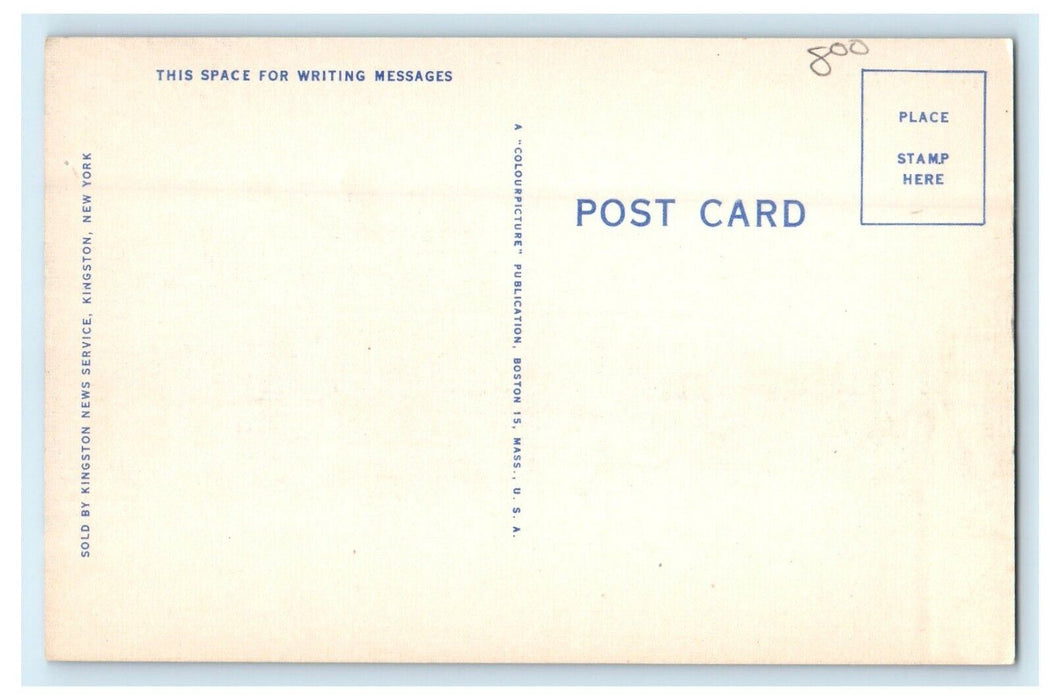c1930's Upper Main Street View Cars Store Front Catskill New York NY Postcard