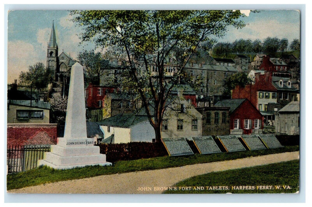 c1910's John's Brown's Fort And Tablets Harpers Ferry WV Antique Postcard