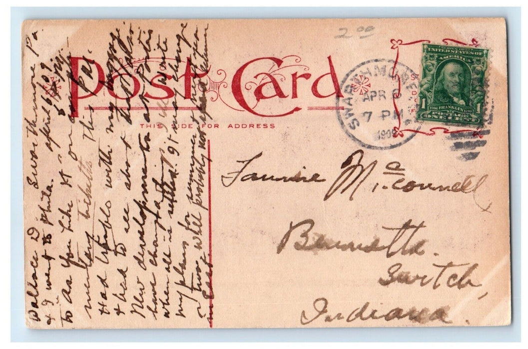 1908 Jefferson's Rock Looking Down Potomac Harpers Ferry WV Antique Postcard