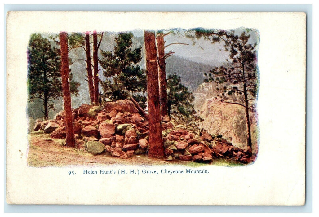 c1905 Helen Hunt's H.H Grave Cheyenne Mountain Colorado CO Embossed Postcard
