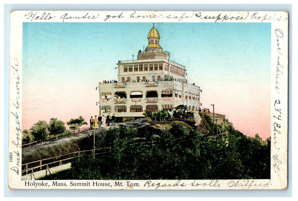 c1906 Summit House, Mt. Tom Holyoke, Massachusetts MA Antique Postcard