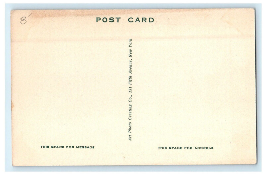 c1930's Episcopal Church Street Scene Lambertville New Jersey NJ Postcard