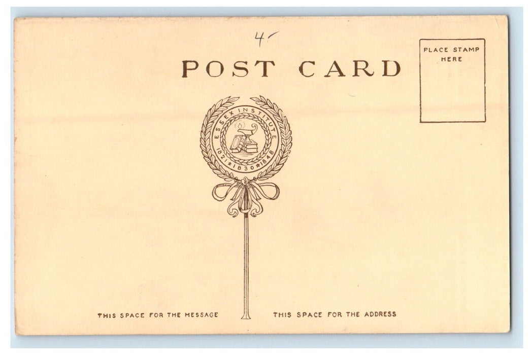 Brig Malay Essex Institute Tall Schooner Ship Unposted Postcard