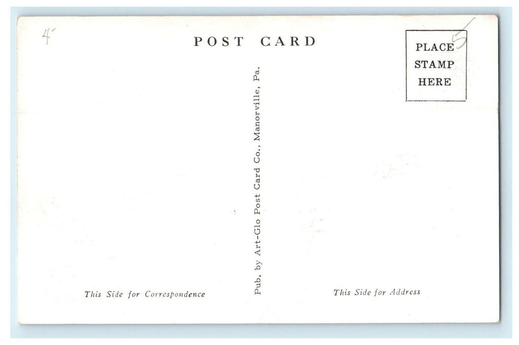 c1930's United Presbyterian Church Slippery Rock Pennsylvania PA Postcard