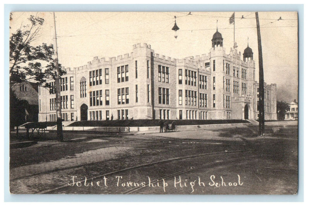 c1920s Joliet Township High School, Joliet Illinois IL Unposted Postcard