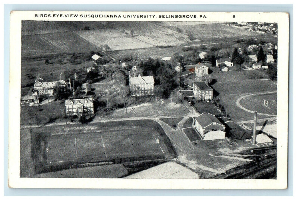 Birds Eye View Susquehanna University Selinsgrove Pennsylvania PA Postcard