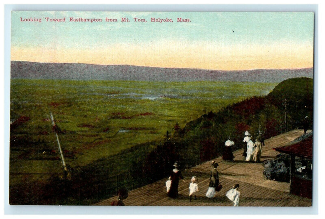c1908 Looking Easthampton from Mt. Tom, Holyoke, Massachusetts MA Postcard
