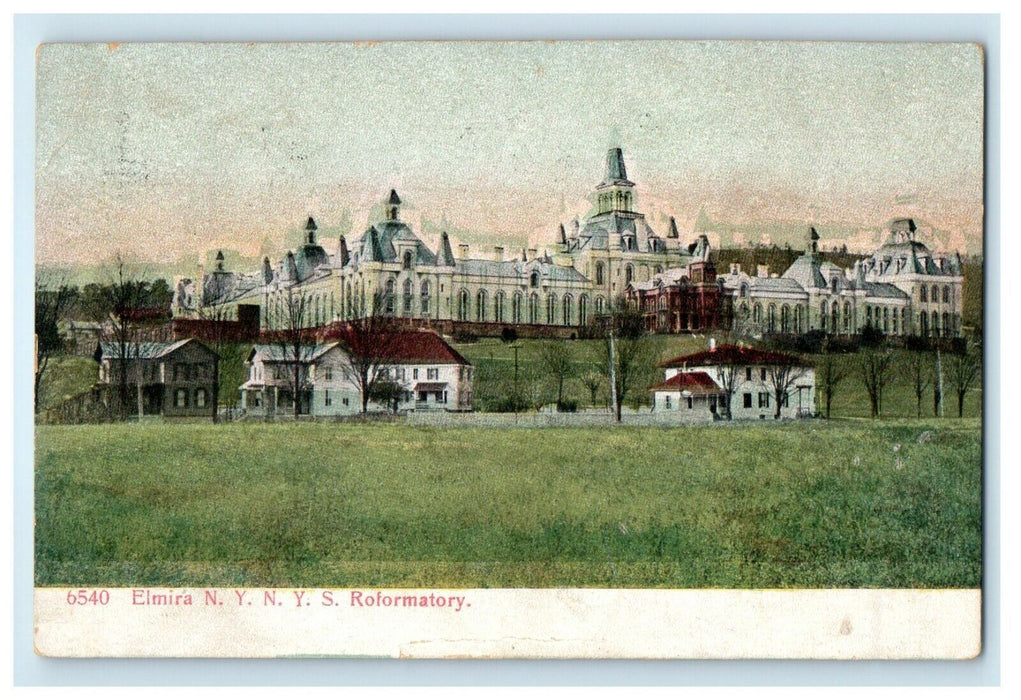 1908 Elmira NY, New York School Reformatory Posted Antique Postcard