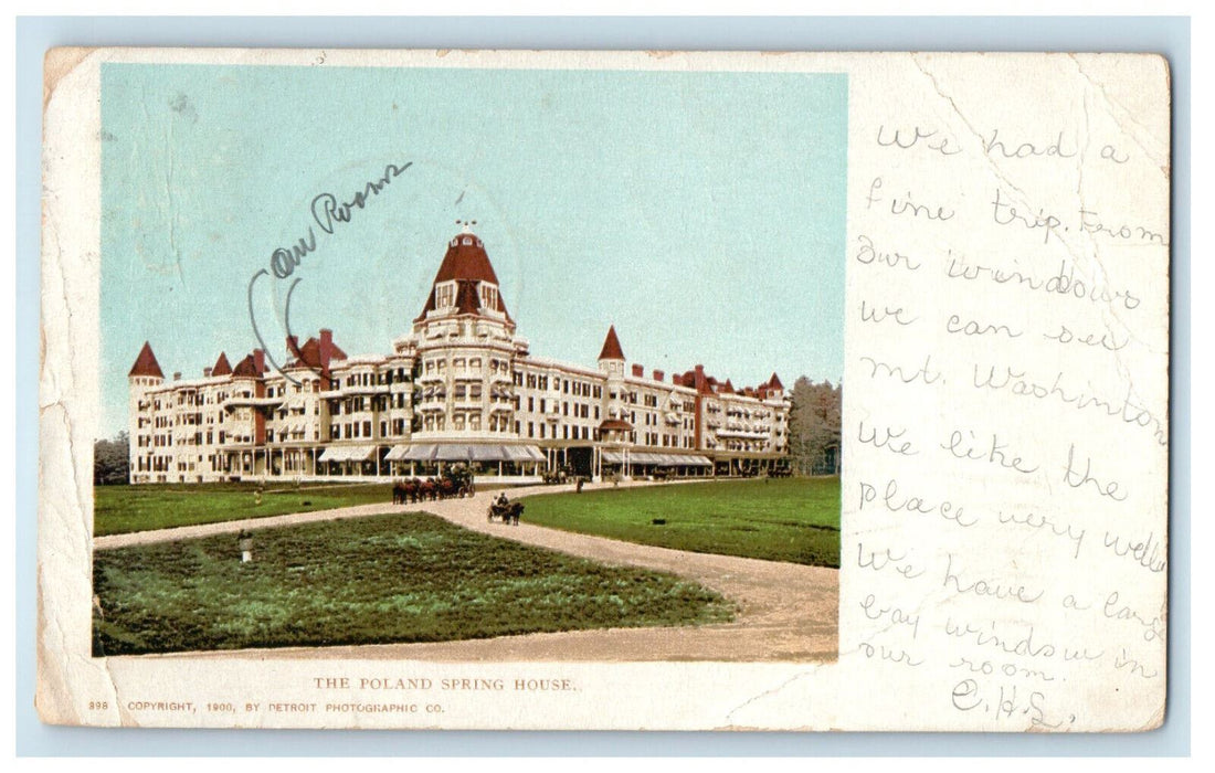 1902 The Poland Spring House, South Poland Maine ME PMC Postcard