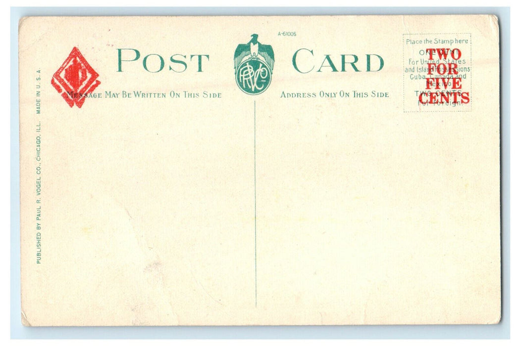 c1930s View from Union Depot Joliet Illinois IL Vintage Posted Postcard